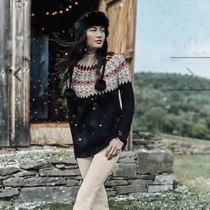 ✨NWT✨ J. Jill faux fur ivory hat with poms.